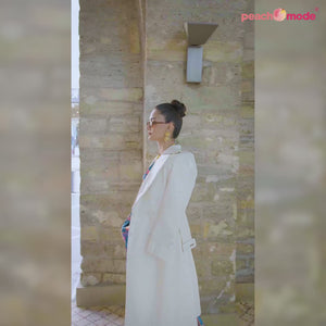 Teal Blue Digital Printed Satin Saree