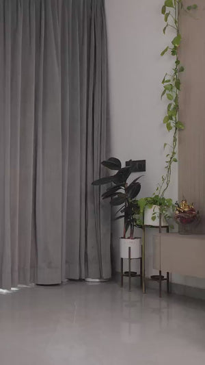 Peachmode Blue Handloom Linen Cotton Floral Print Saree - Video 2