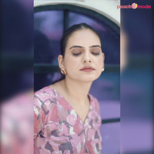 Pink Printed Rayon Top