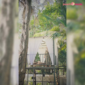 Grey Anarkali Chanderi Silk Suit With Hancrafted & Foil Print