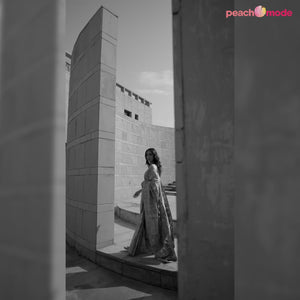 White Floral Woven Pure Cotton Saree