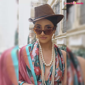 Multicolor Floral Digital Printed Satin Saree