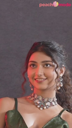 Forest Green Ready-to-Wear Chiffon Saree in Minimal Solid Pattern for a Classy Vibe