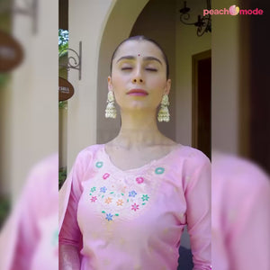 Black Floral Woven Banarasi Silk Paithani Dress Material