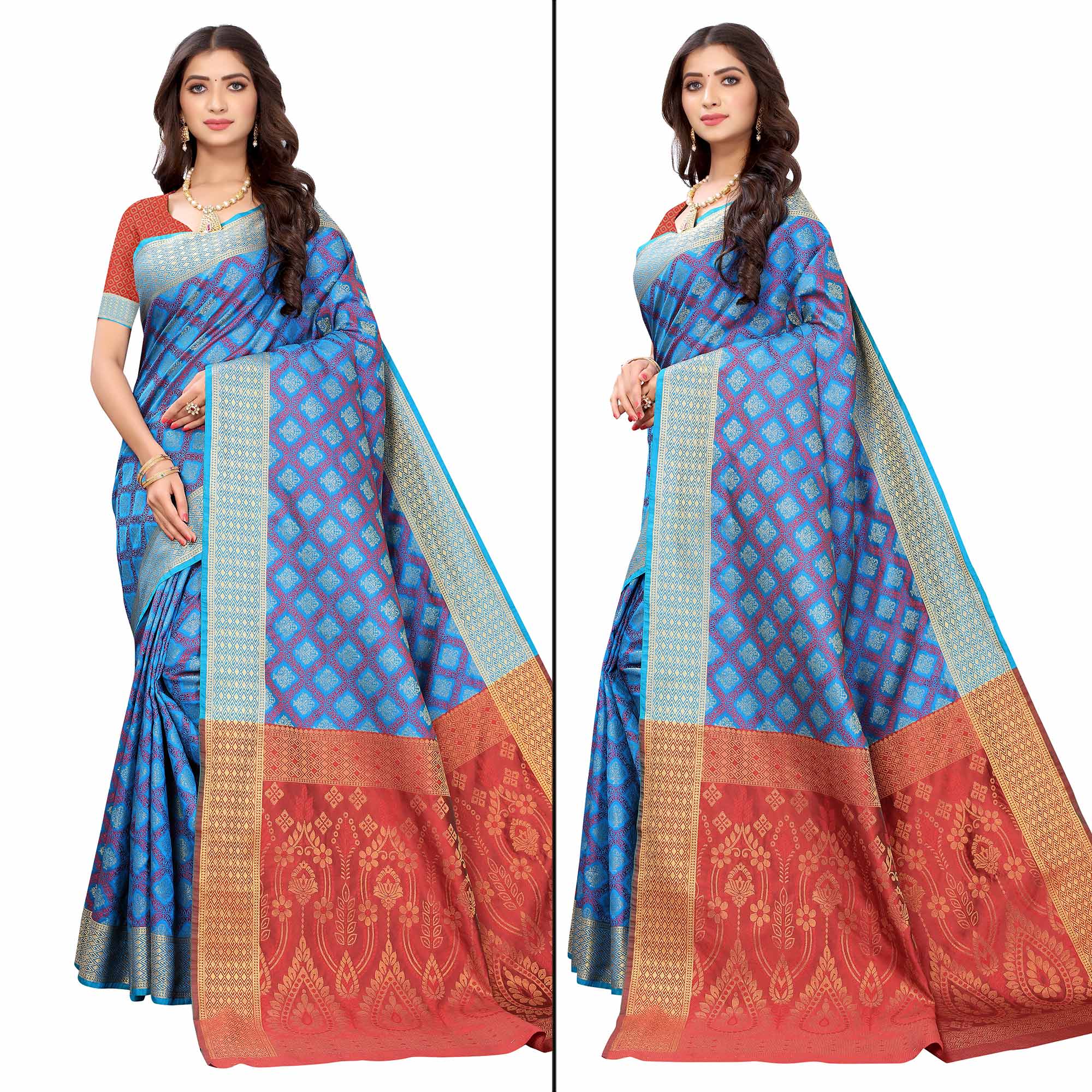 Blue  Festive Wear Woven Patola Heavy Silk Saree