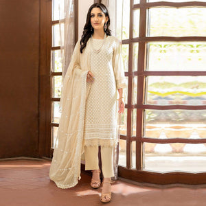 Chikoo Lucknowi Embroidered Georgette Pakistani Suit