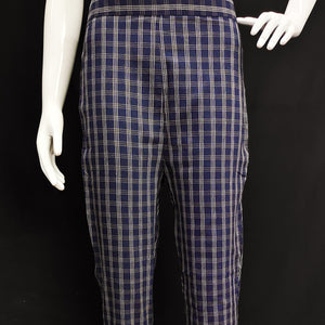 Blue Checks Printed Pure Cotton Pant