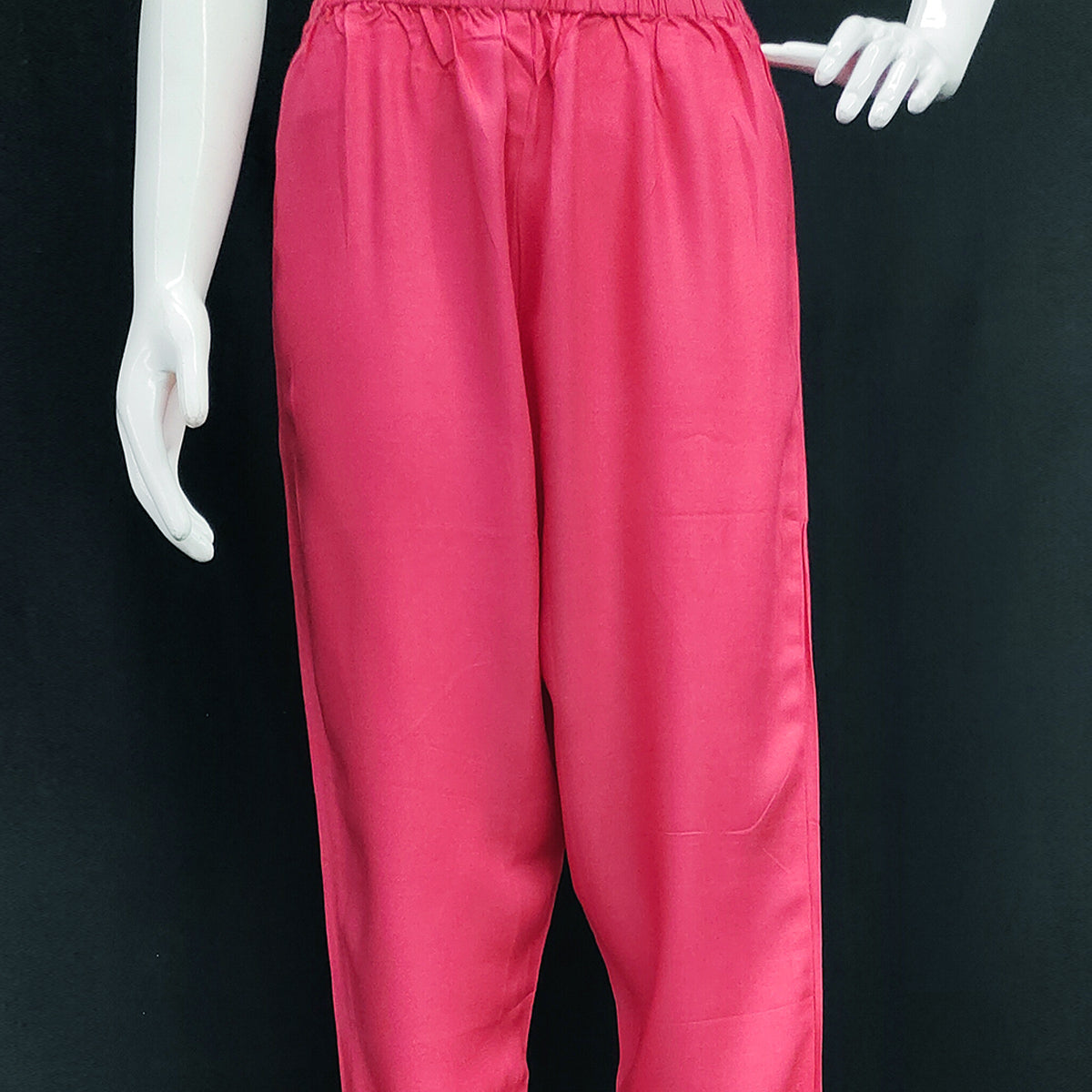 Gajri Pink Printed Rayon Pant