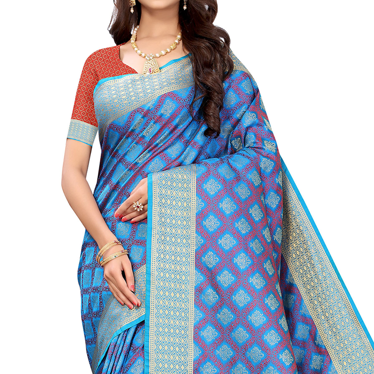 Blue  Festive Wear Woven Patola Heavy Silk Saree
