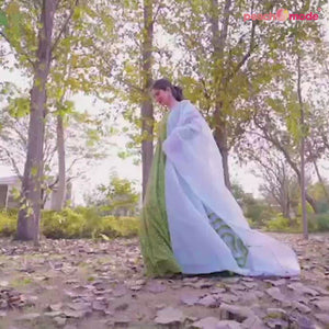 Green Bandhani Printed Rayon Gown With Dupatta