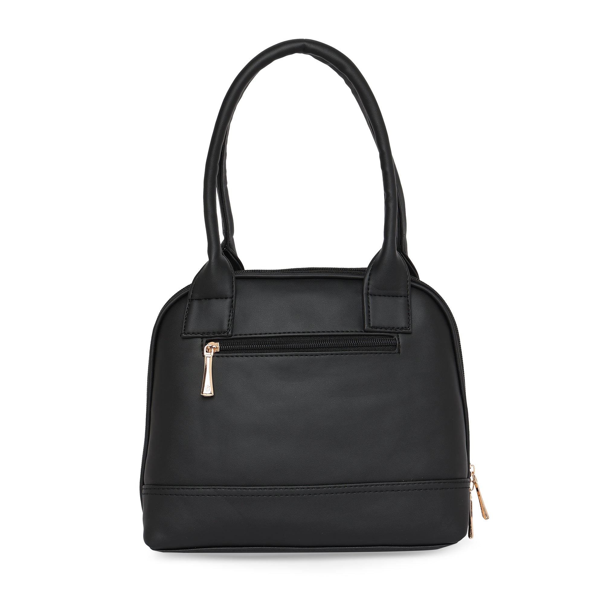 Black Women Vegan Leather Handbag With Belt