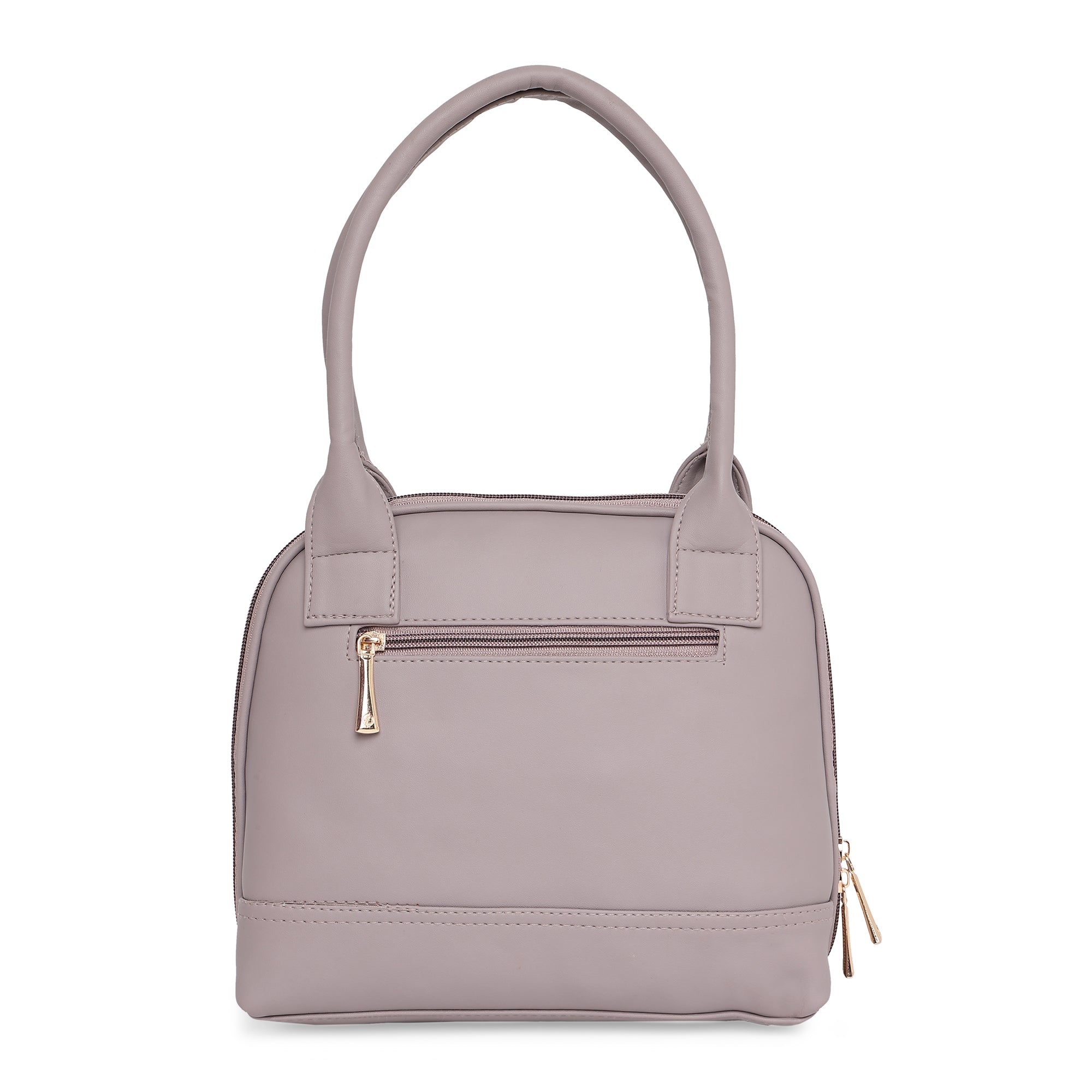 Mauve Women Vegan Leather Handbag With Belt