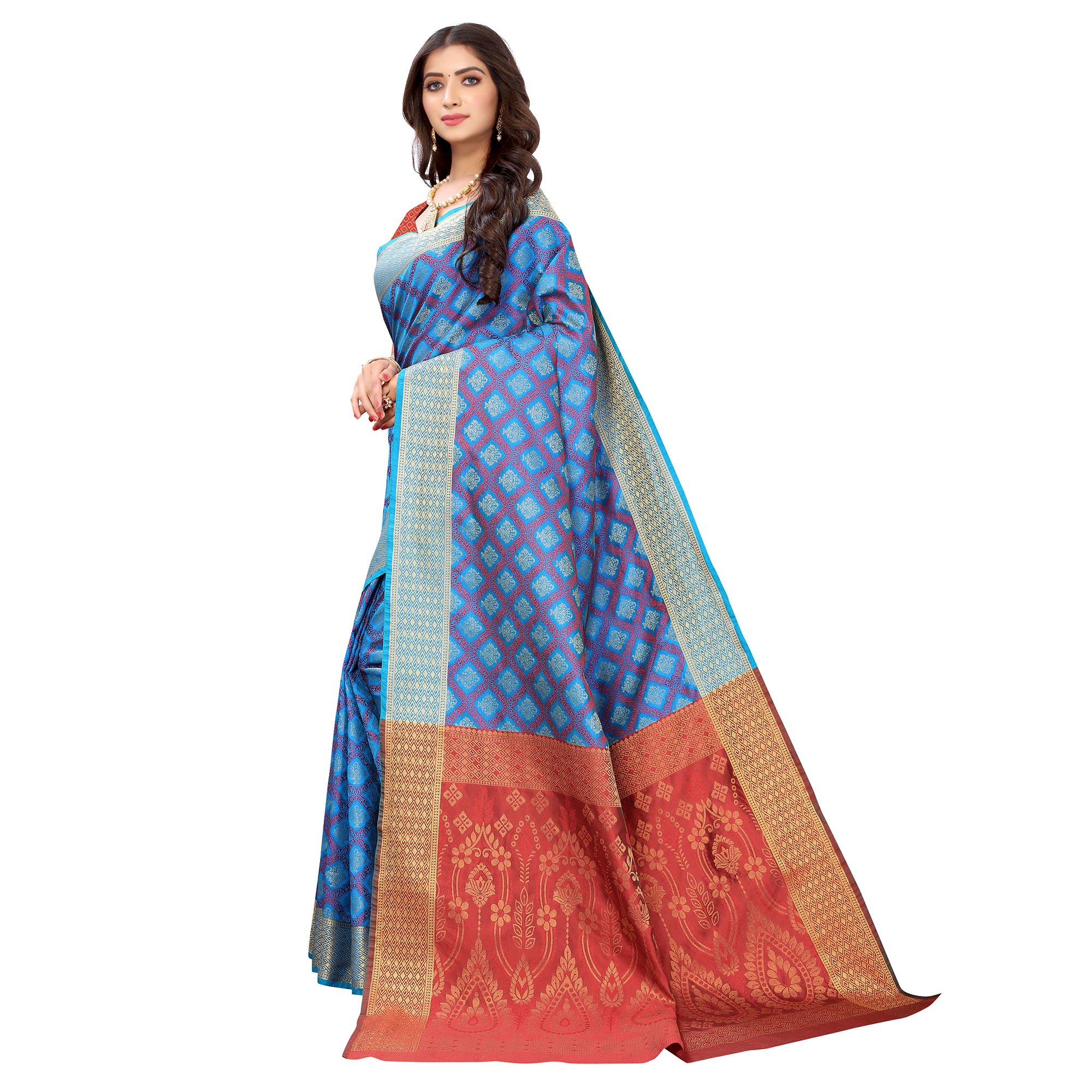 Blue  Festive Wear Woven Patola Heavy Silk Saree