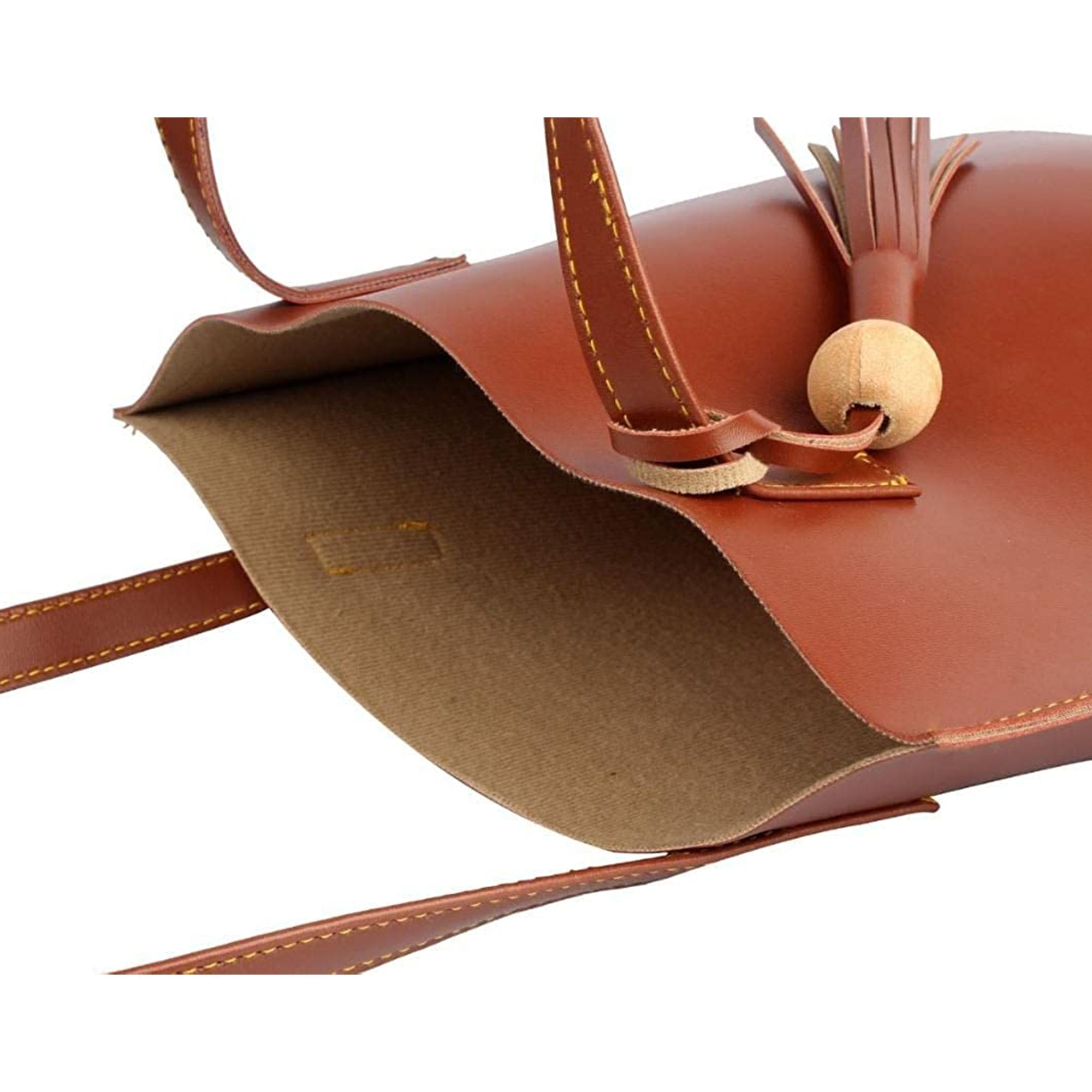 TMN - Women Brown Vegan Leather Tote Bag