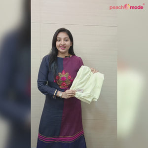 Light Yellow Embellished Work Georgette Saree