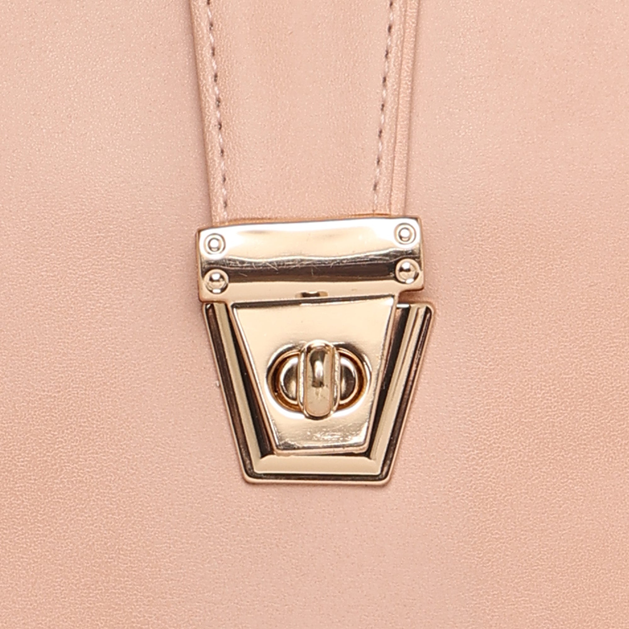 Peach Women Vegan Leather Handbag With Belt