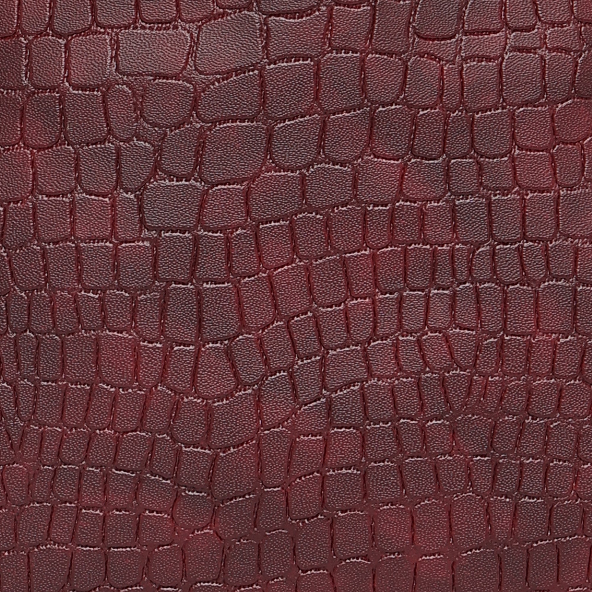 Maroon Women Vegan Leather Handbag With Belt