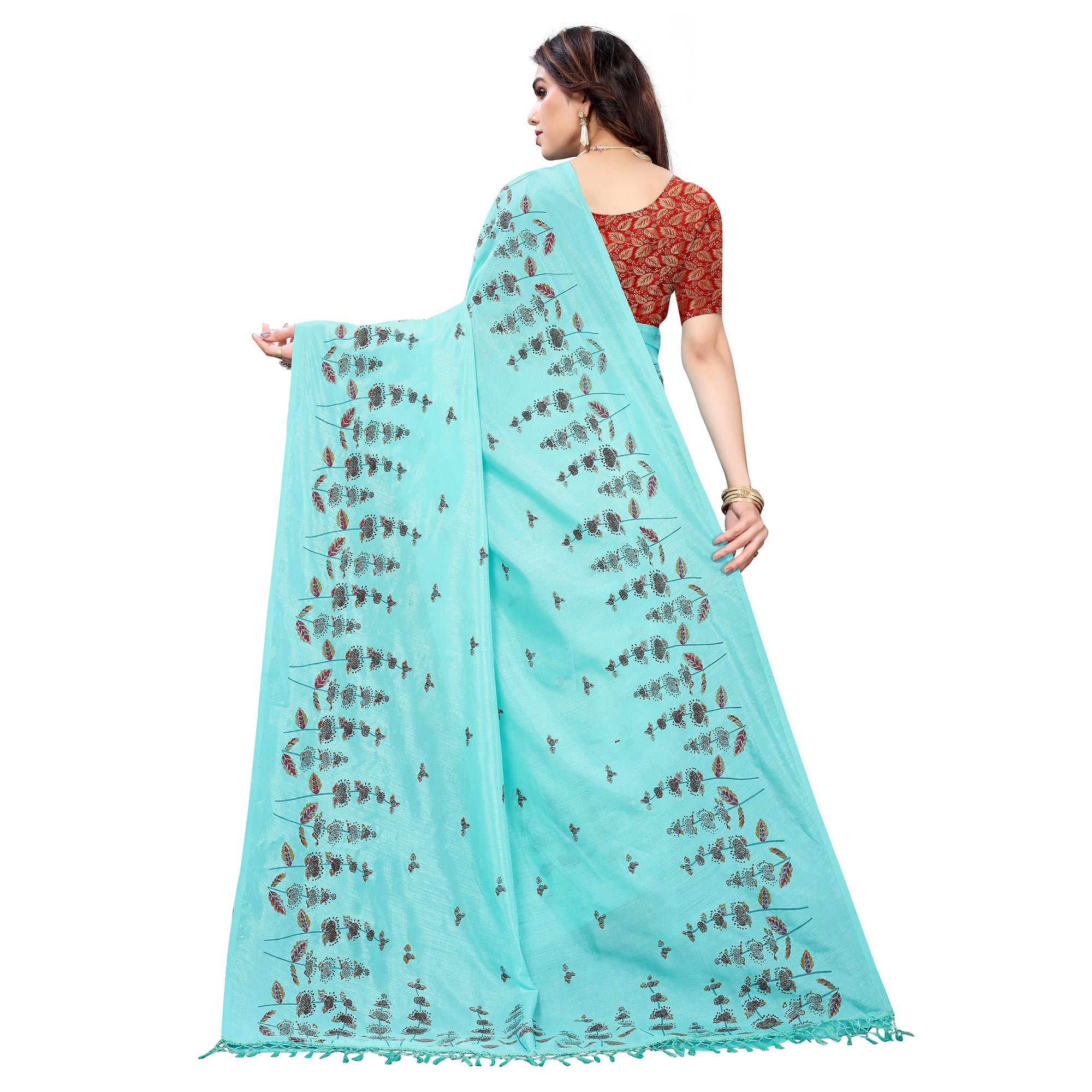 Ferozi Casual Wear Printed Silk Saree