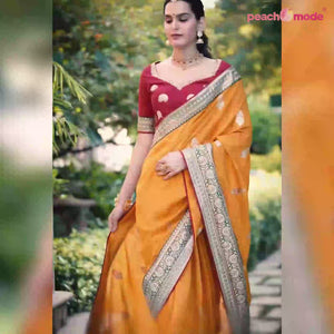 Black Embroidered Vichitra Silk Saree With With Tassels