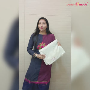 White Sequins Embroidered Georgette Saree