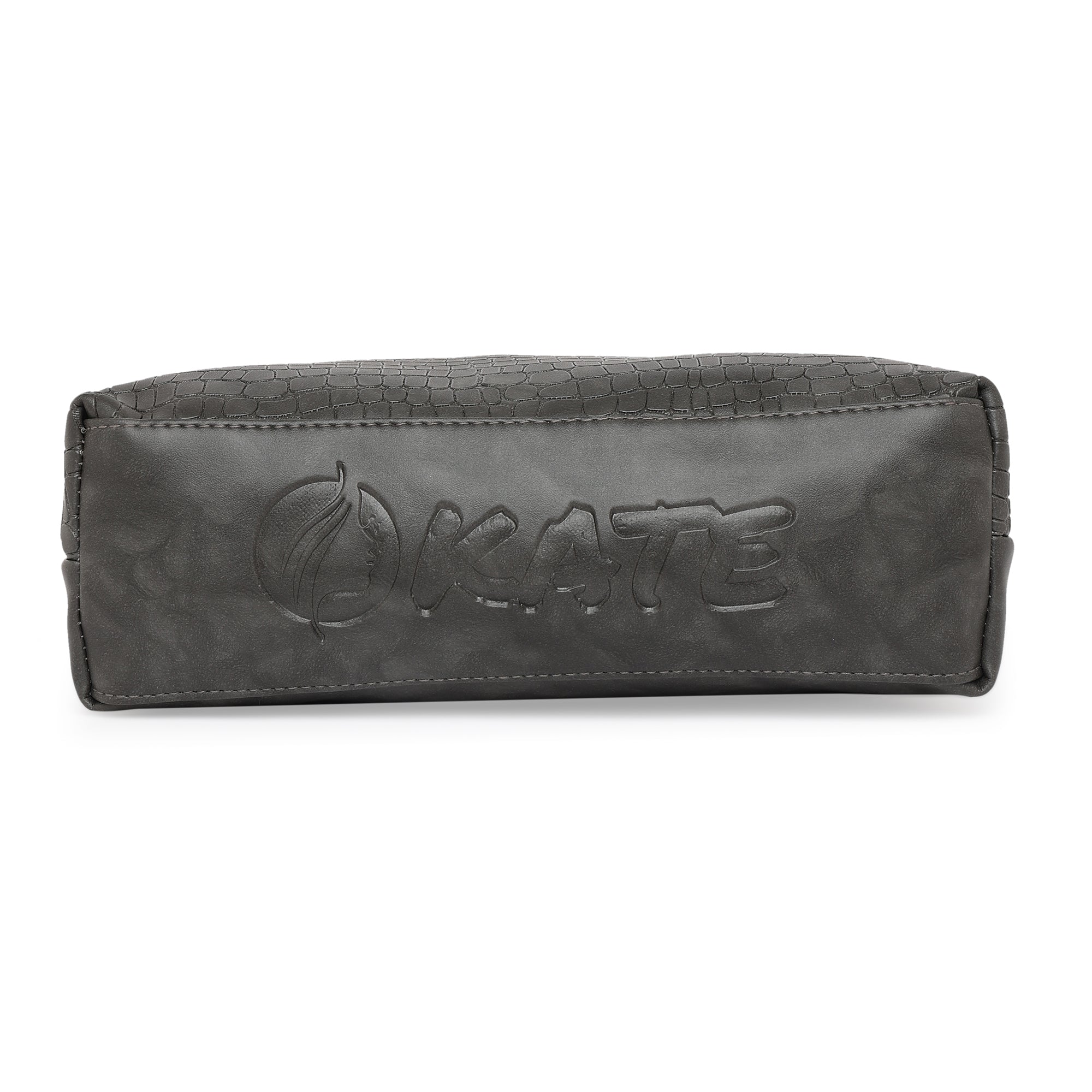 Black Women Vegan Leather Handbag With Belt