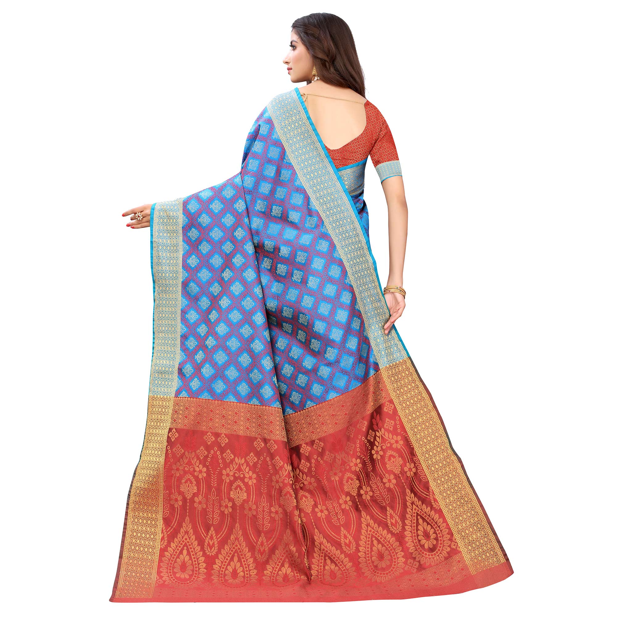 Blue  Festive Wear Woven Patola Heavy Silk Saree