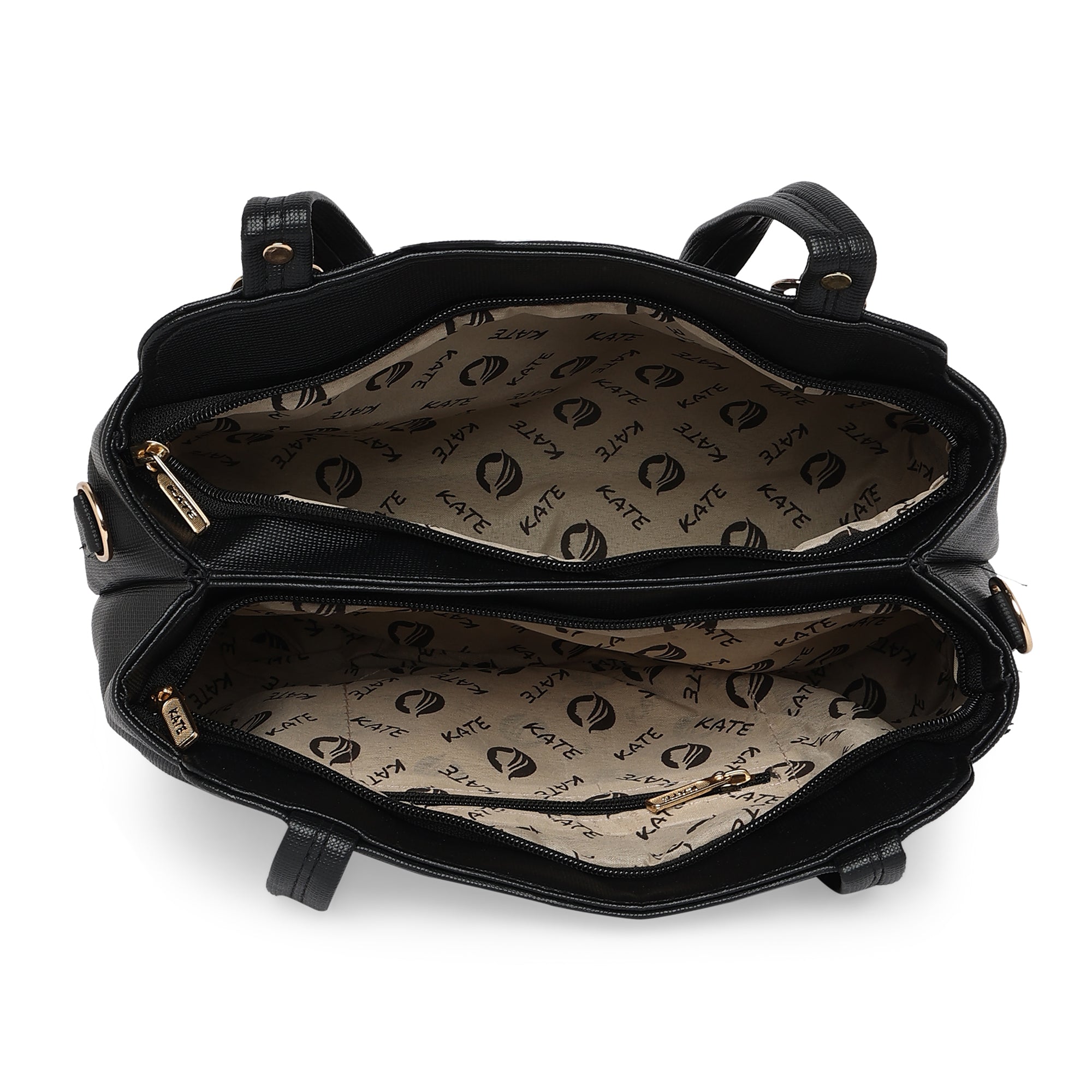 Black Women Vegan Leather Handbag With Belt