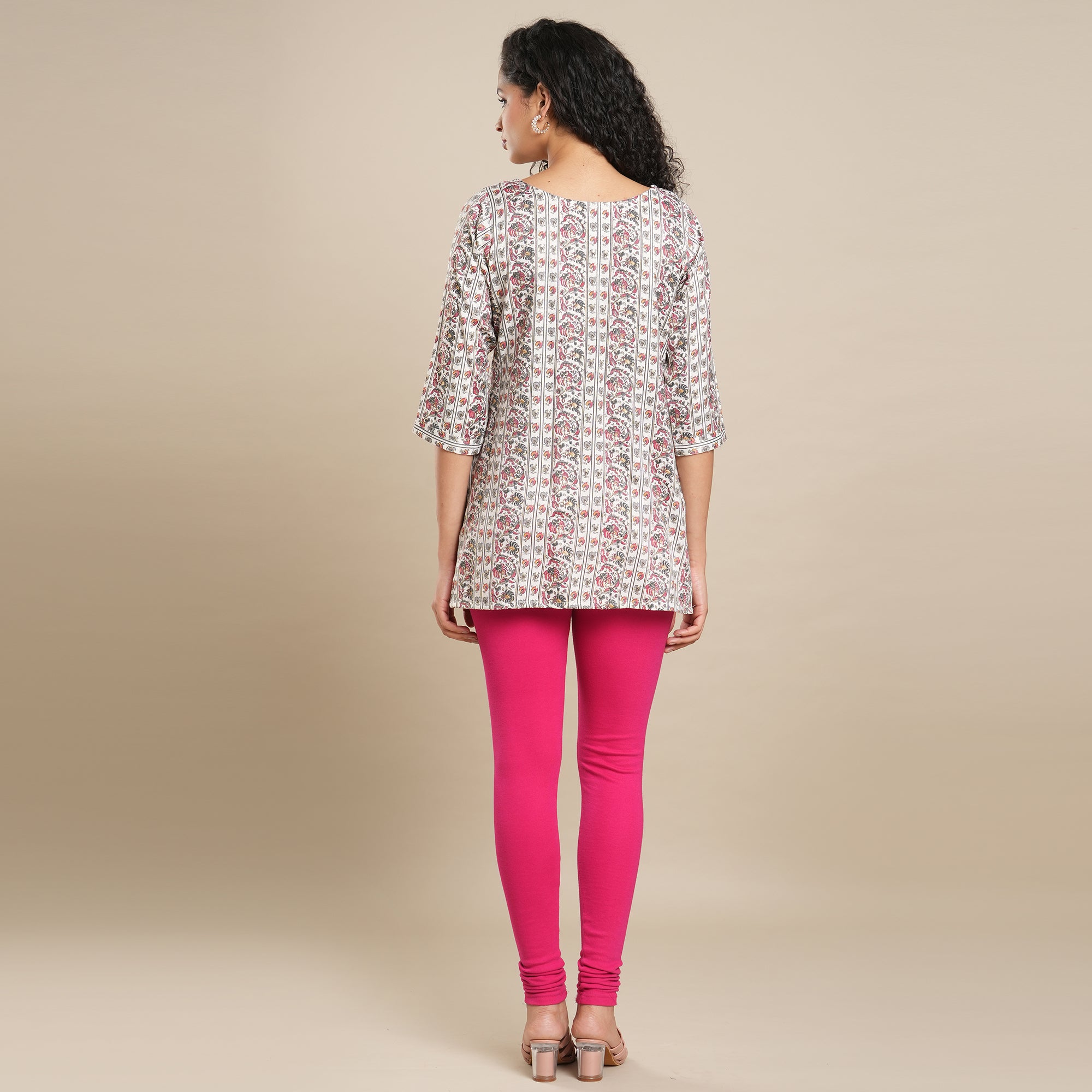 Grey Floral Foil Printed Rayon Top