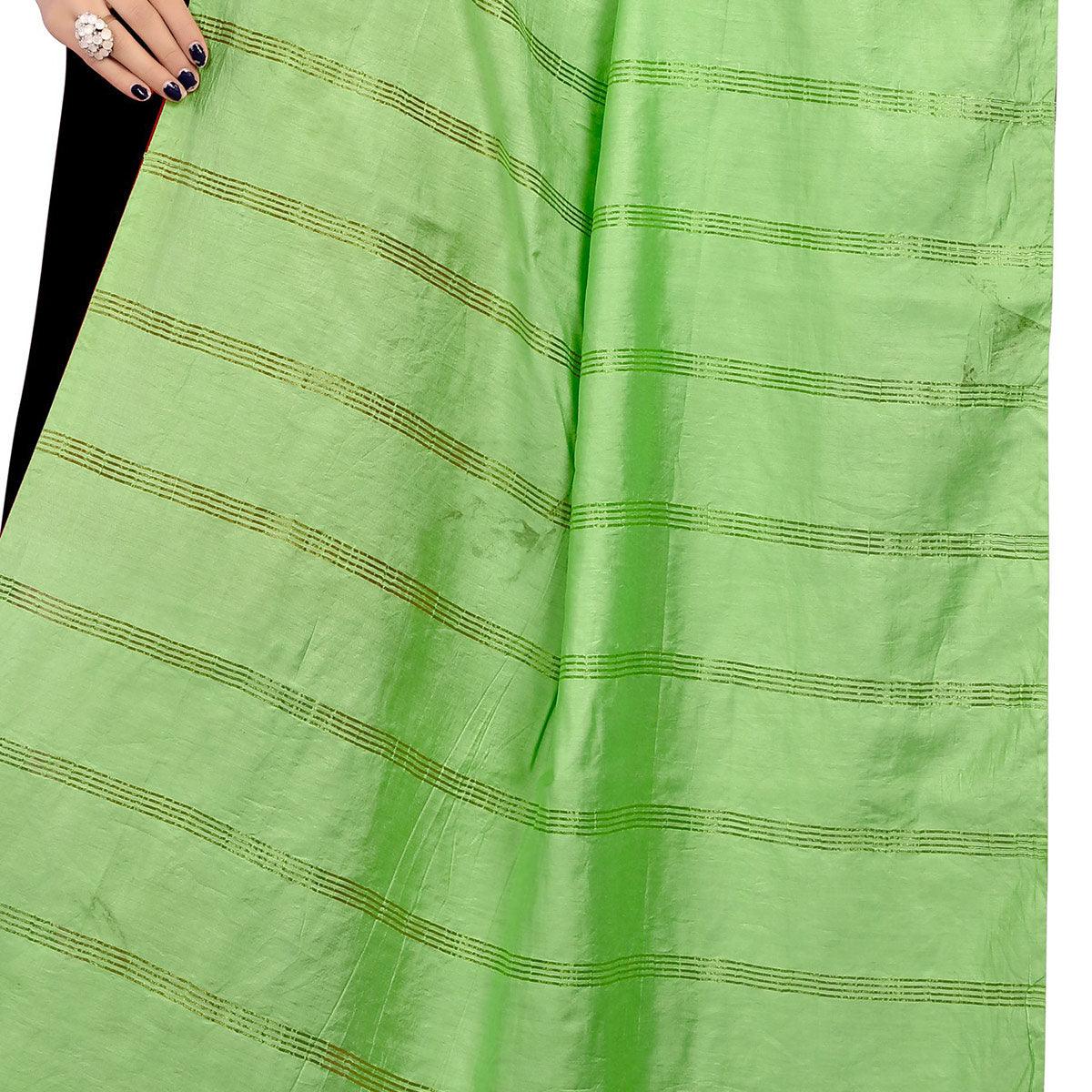 Alluring Light Green Colored Festive Wear Cotton Dupatta - Peachmode