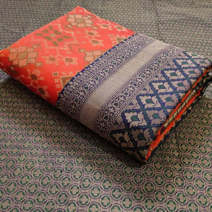 Alluring Peach Colored Festive Wear Woven Patola Silk Saree - Peachmode