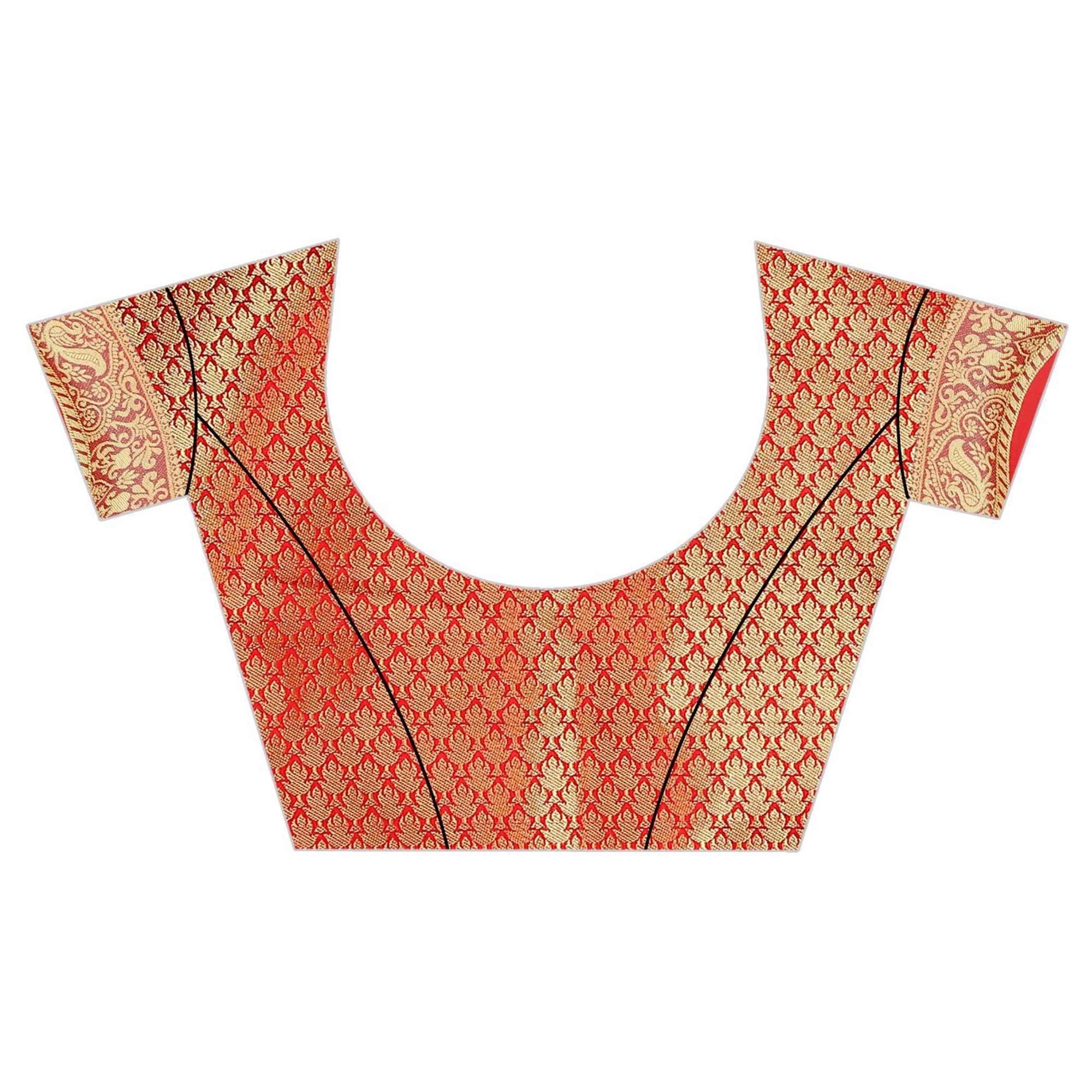 Arresting Purple Colored Festive Wear Woven Art Silk Saree - Peachmode