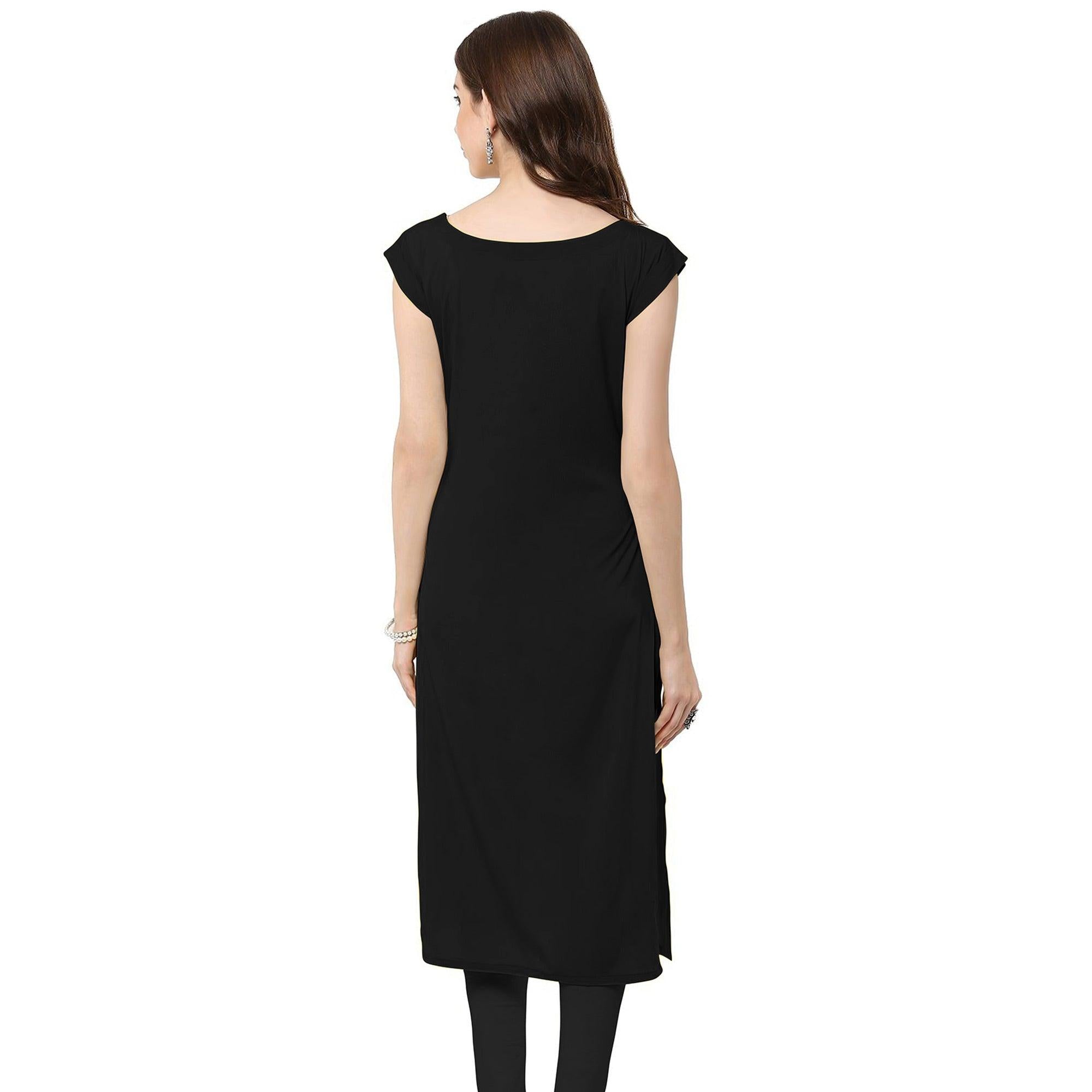 Attractive Maroon Colored Casual Printed Crepe Kurti - Peachmode