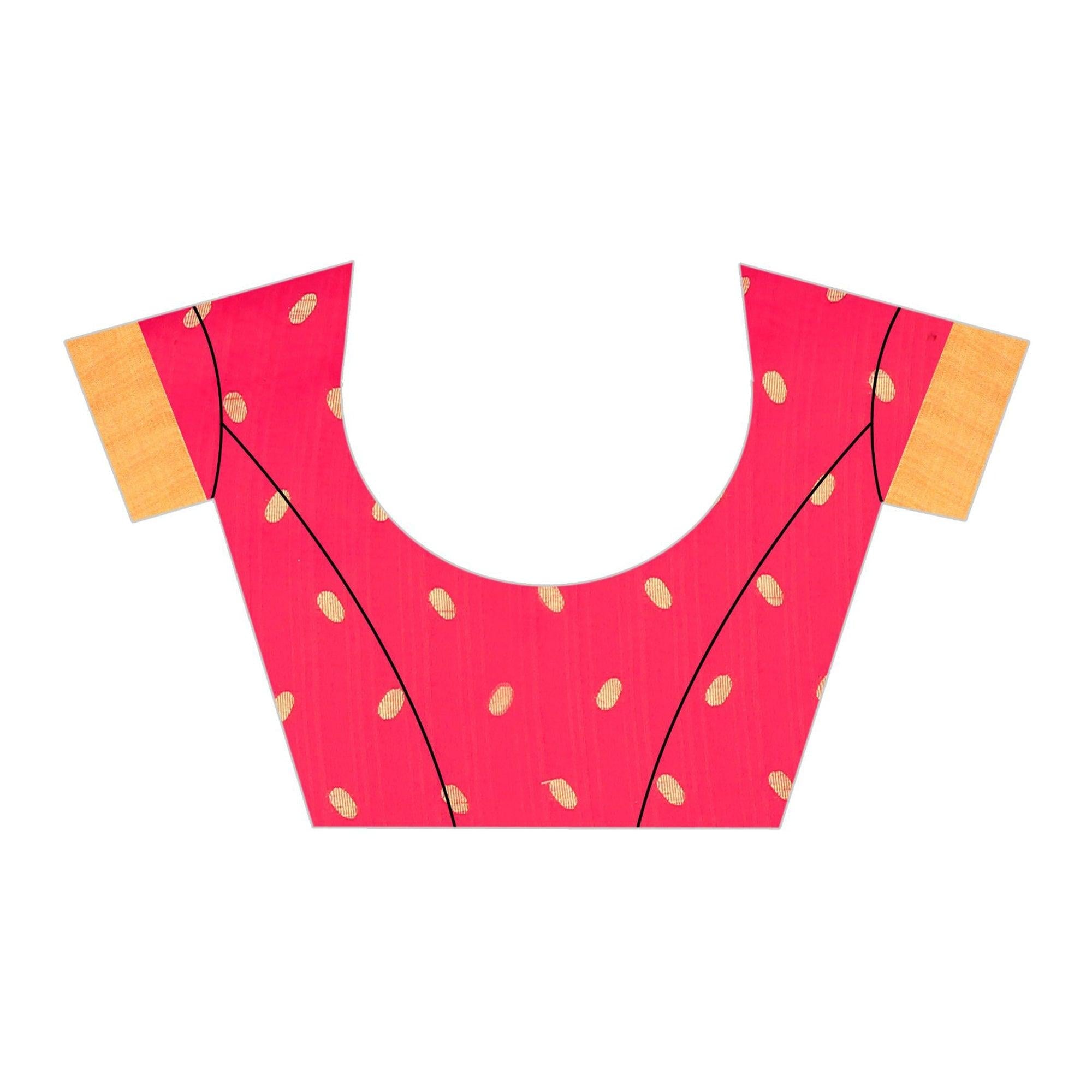 Attractive Pink Colored Festive Wear Woven Art Silk Saree - Peachmode