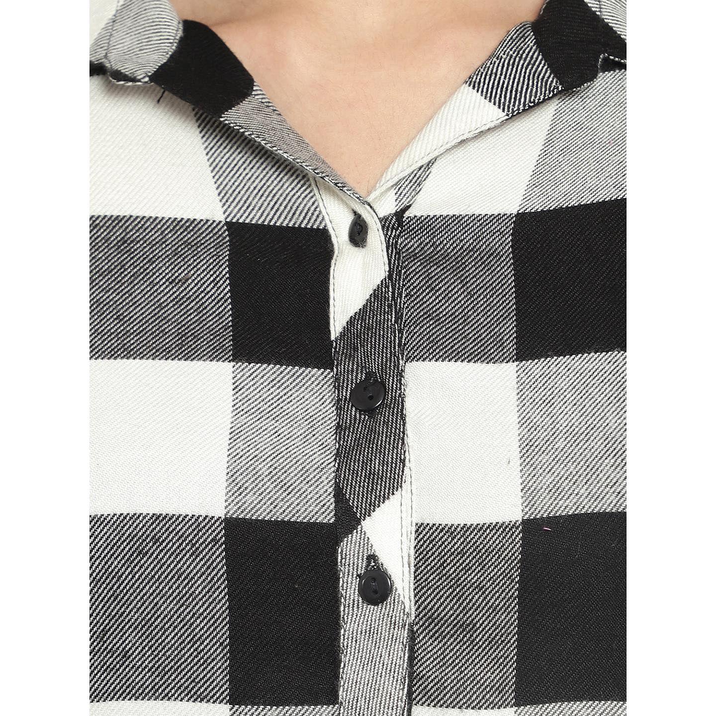 Ayaany - Black Colored Casual Cotton Shirt - Peachmode