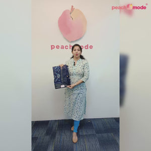 Navy Blue Patola Printed Art Silk Saree