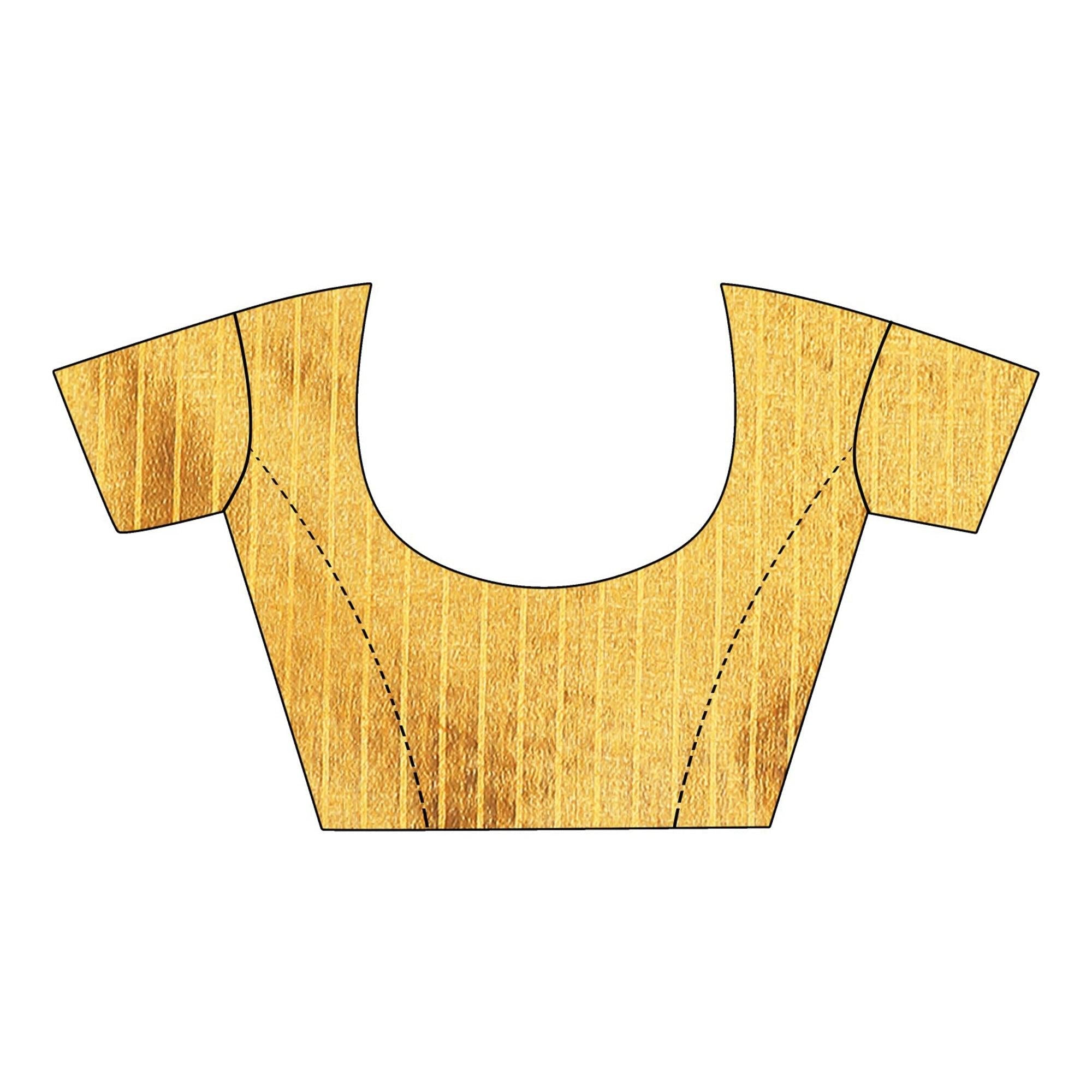 Beautiful Turquoise Green Colored Casual Wear Cotton Silk Saree - Peachmode