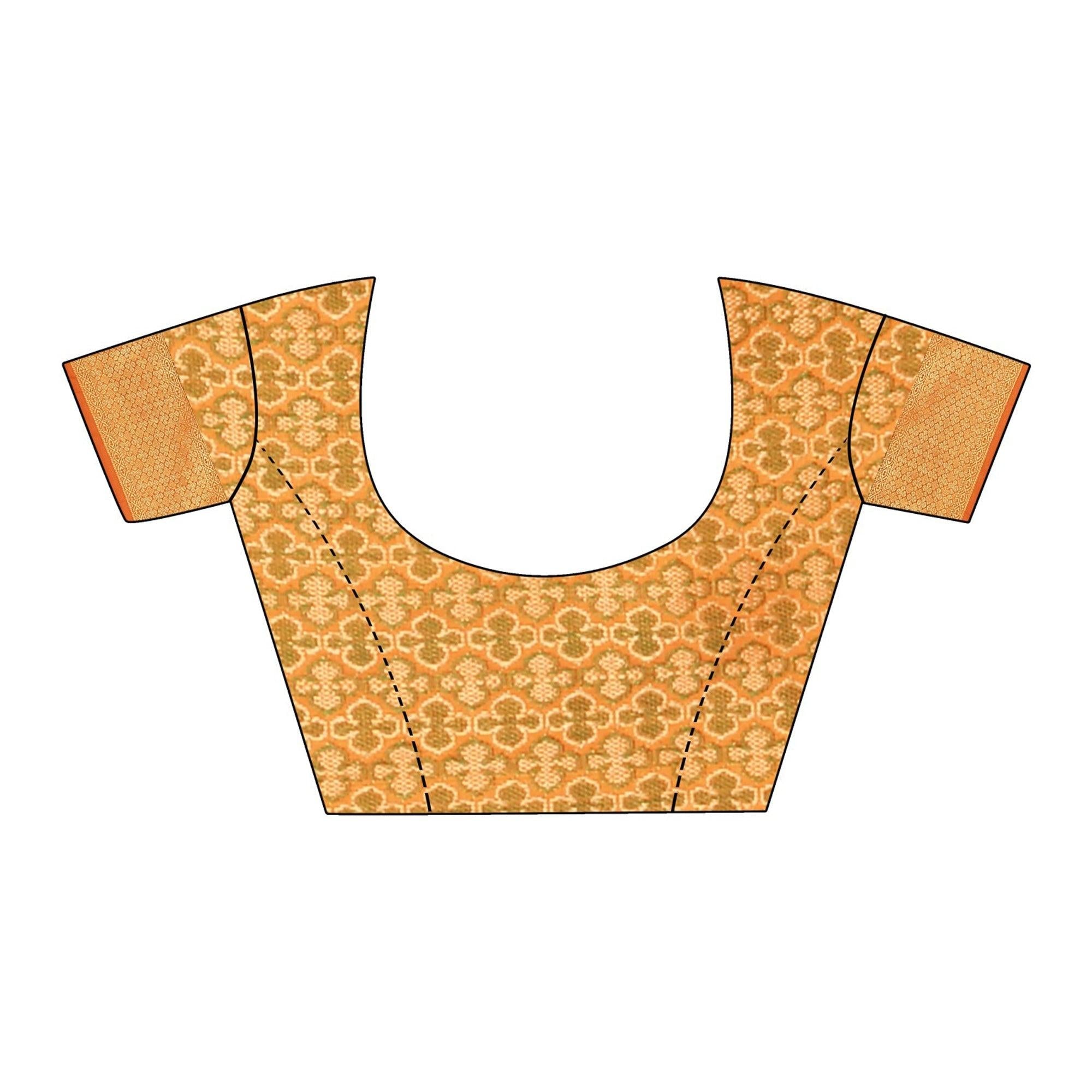 Beautiful Yellow Colored festive Wear silk Saree - Peachmode