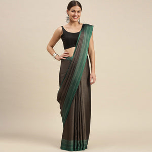 Black Casual Wear Printed Art Silk Saree - Peachmode