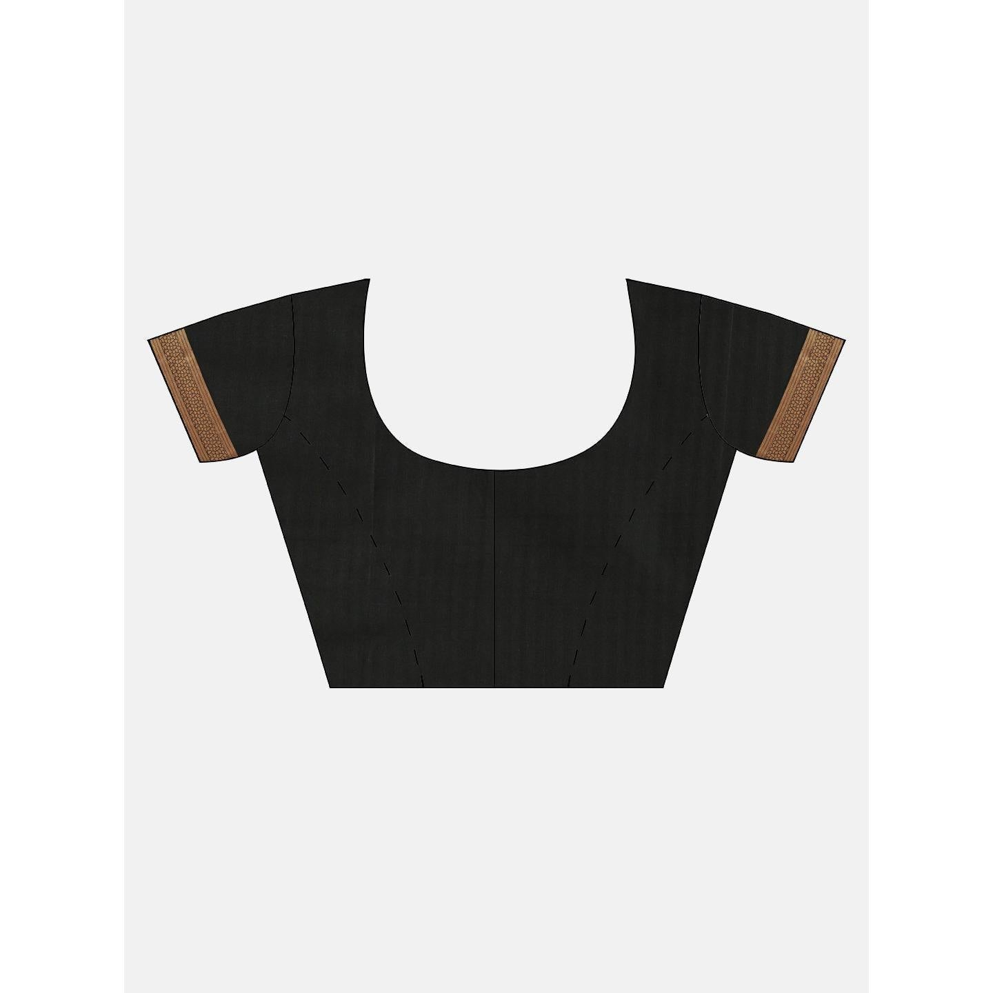 Black Festive Wear Woven Kanjivaram Silk Saree - Peachmode