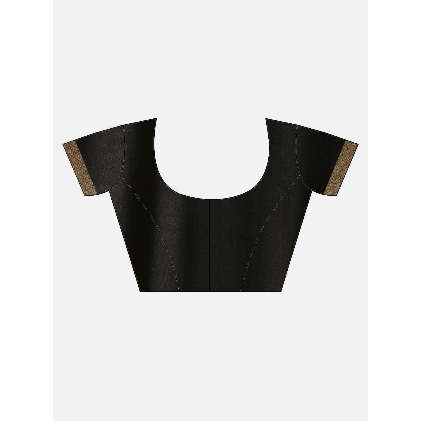 Black Festive Wear Woven Kanjivaram Silk Saree - Peachmode