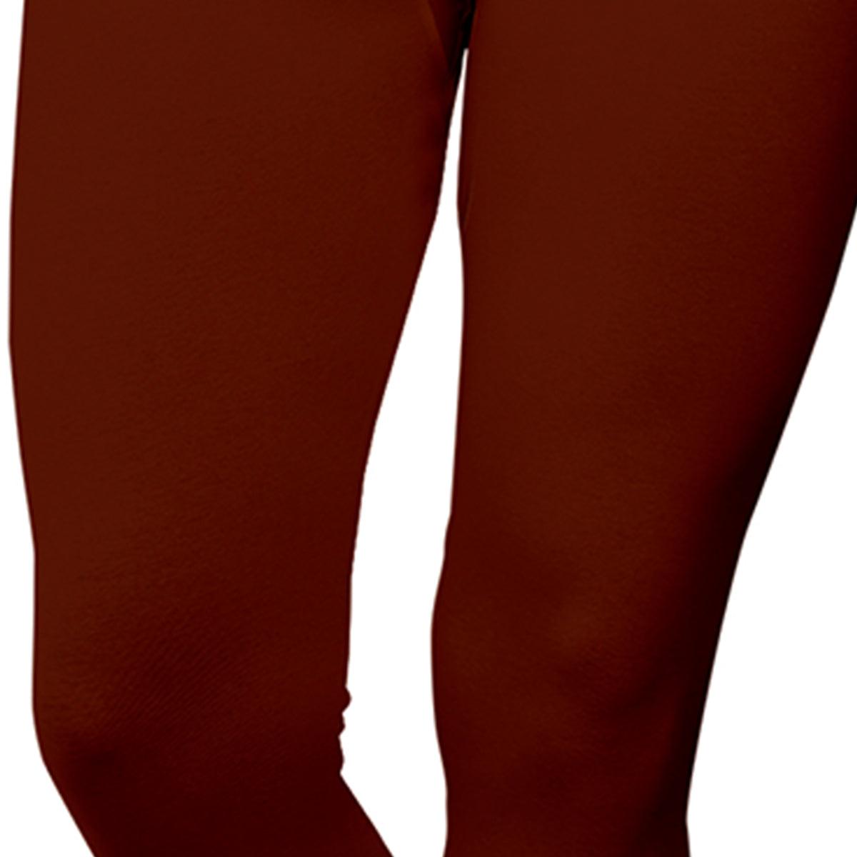 Blissful Maroon Colored Casual Wear Ankle Length Leggings - Peachmode