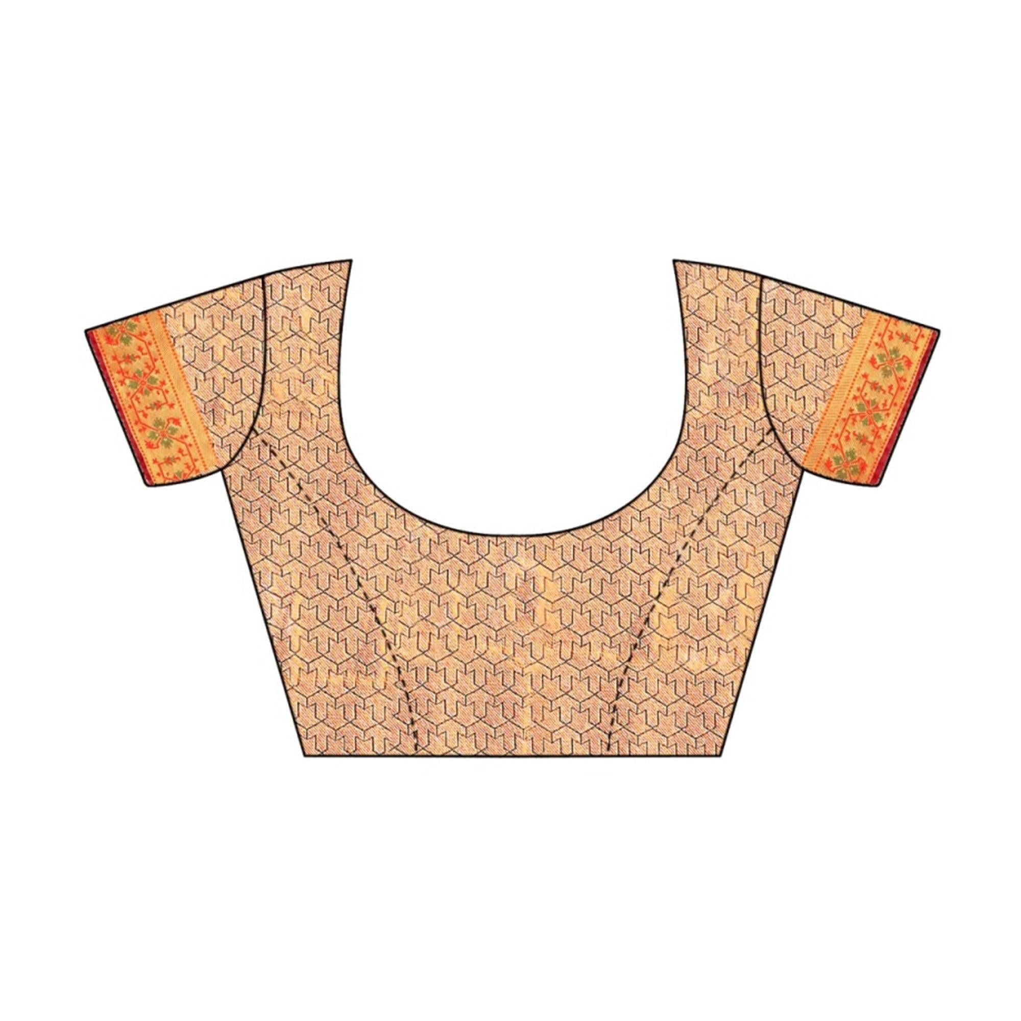 Blissful Turquoise Blue Colored Festive Wear Woven Silk Saree - Peachmode