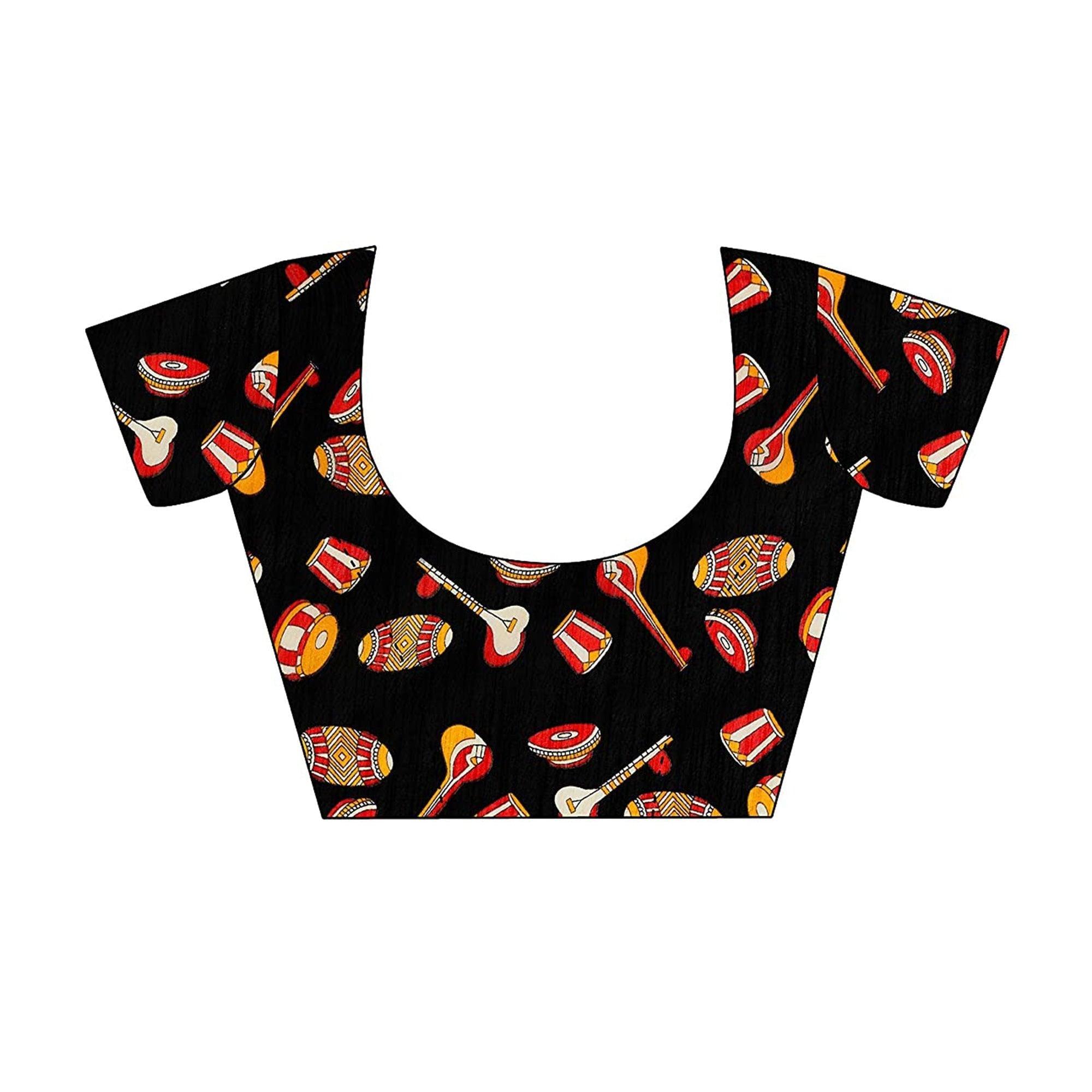 Blissta Red Casual Wear Solid Chanderi Silk Saree - Peachmode