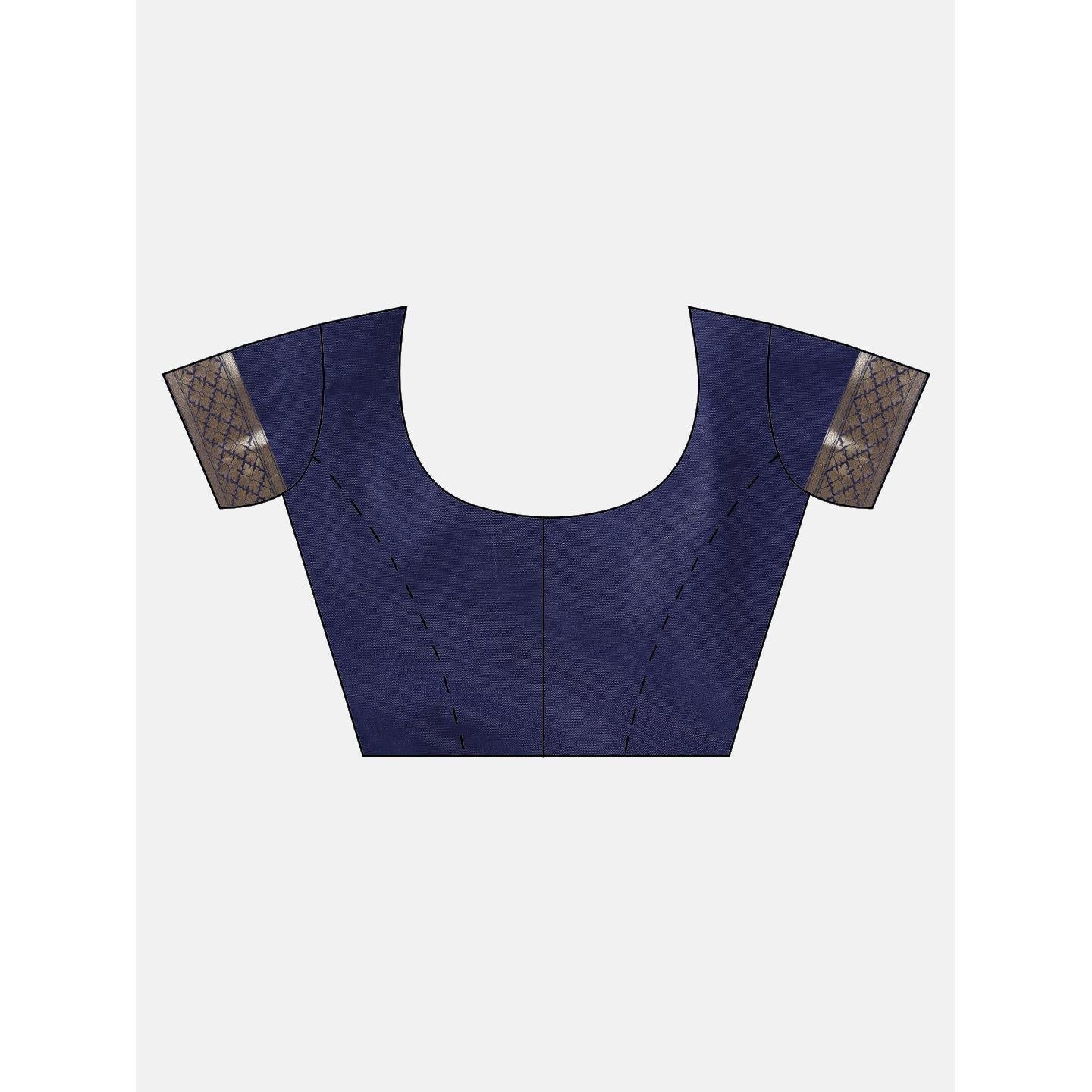 Blue Festive Wear Woven Kanjivaram Silk Saree - Peachmode