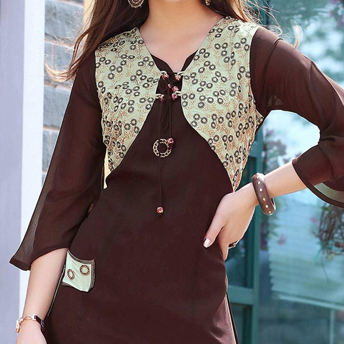 Modern new Jacket Style Kurti Designs for 2023