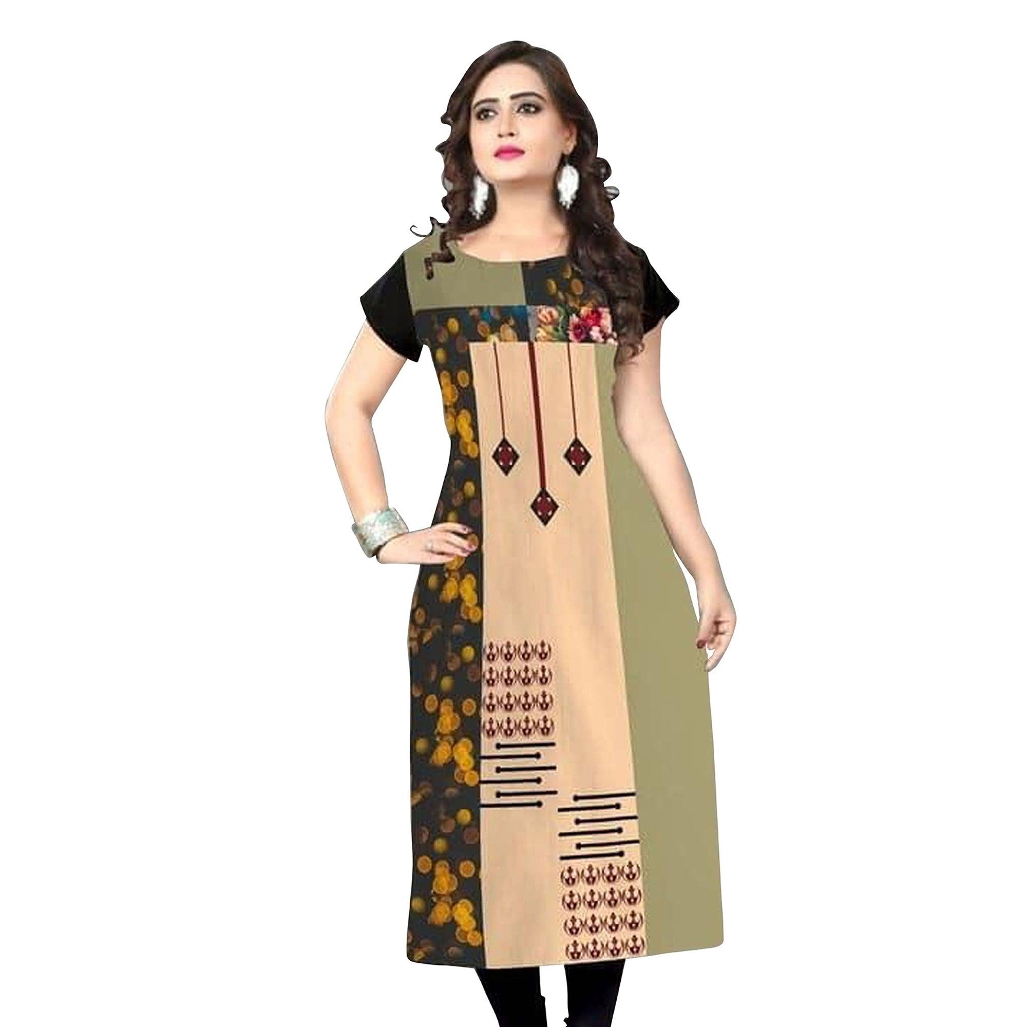 Casual Printed Crepe Kurti - Pack of 3 - Peachmode