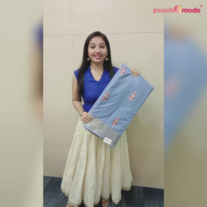 Light Purple Woven Art Silk Saree With Tassels