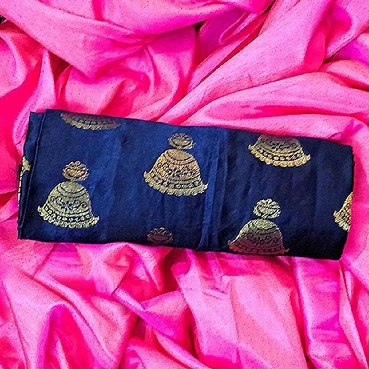 Charming Pink Colored Festive Wear Silk Saree - Peachmode