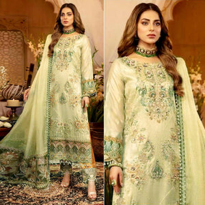 Chikoo Embroidered Georgette Pakistani Suit - Peachmode