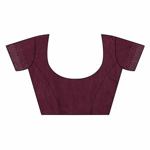 Classy Purple Colored Partywear Stone Work Sana Silk Saree - Peachmode